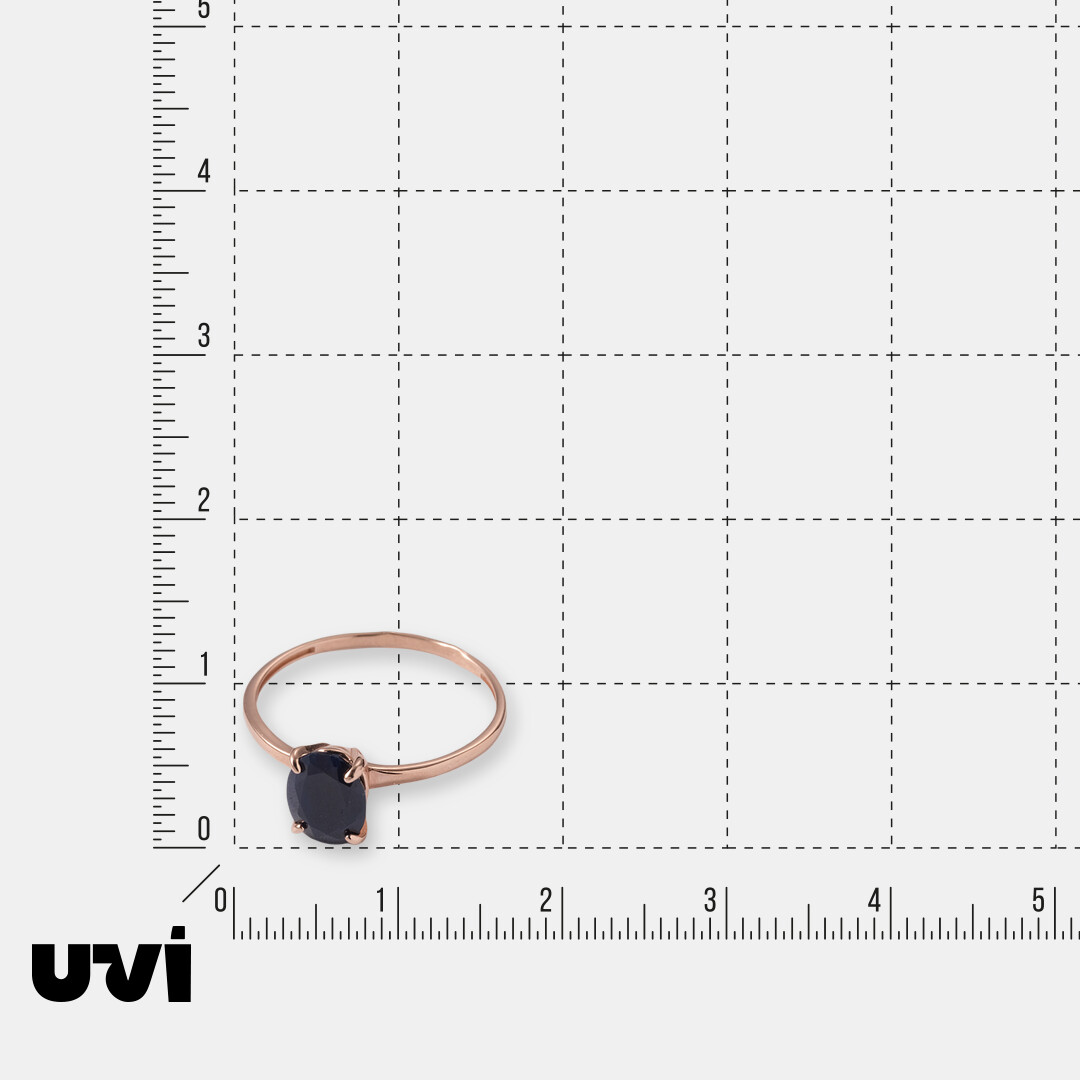 Серебряное кольцо с сапфиром